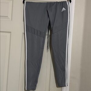 Adidas Charcoal Joggers with White Accents